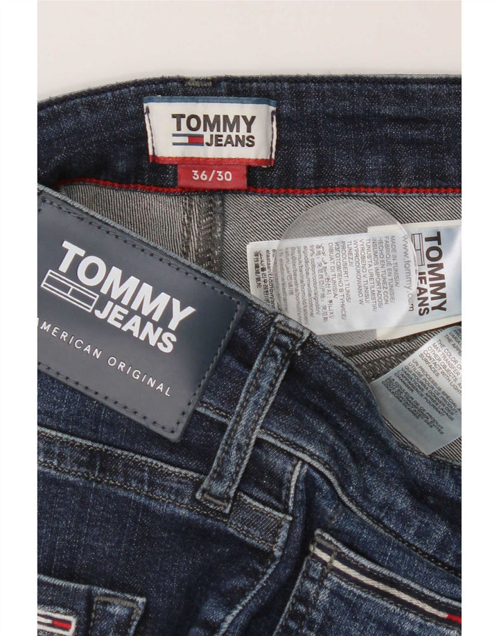 Tommy Hilfiger Herre Slim Jeans W36 L30 Blå Bomuld