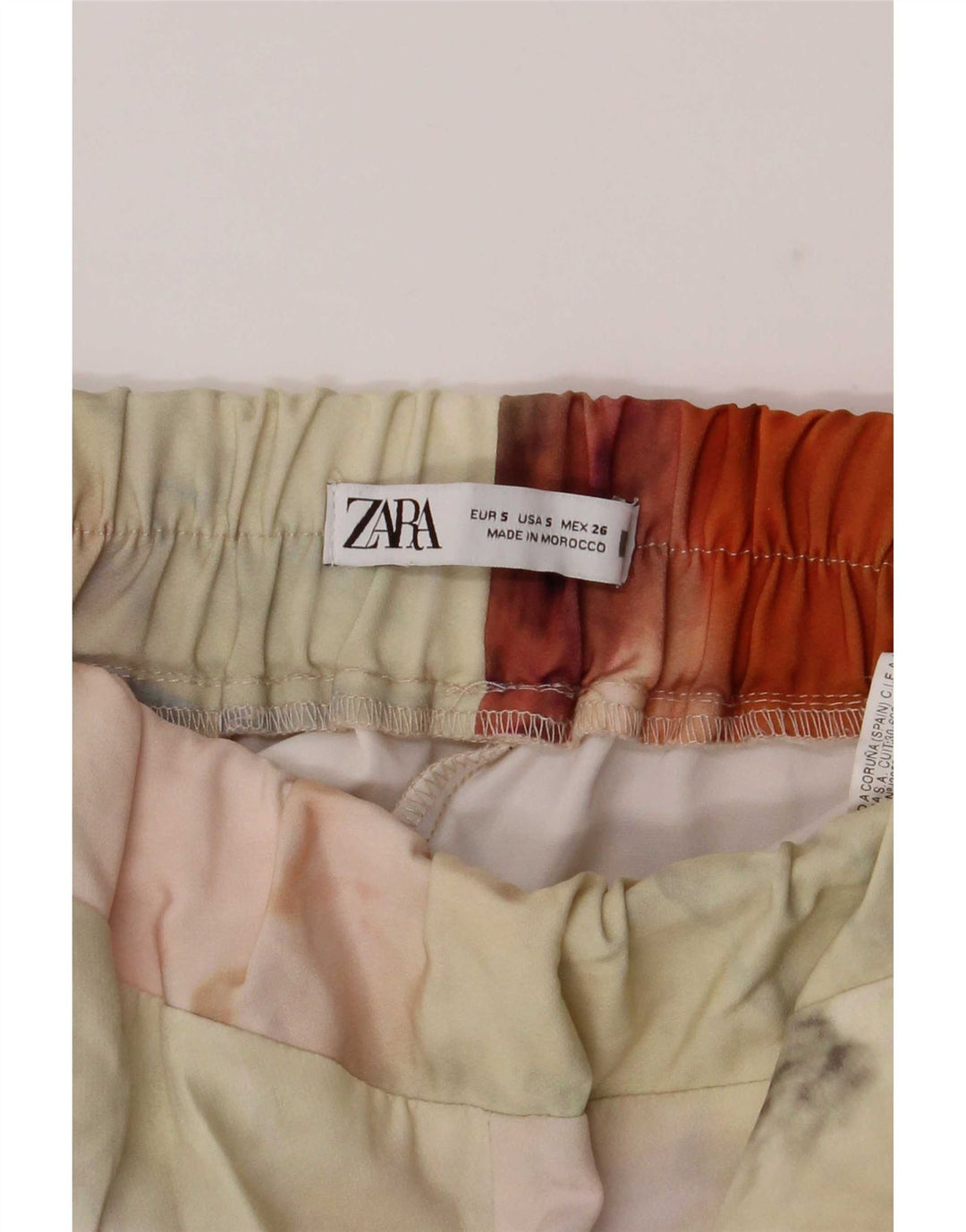 Zara Womens UK Small Multicolor Tie Dye Polyester