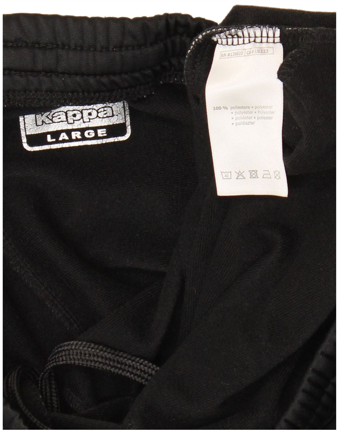 Kappa Dame træningsdragt Bukser Joggers UK 14 Large Black Polyester