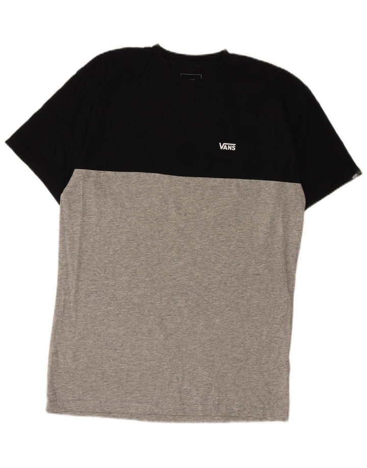 Vans Herre Classic Fit T-shirt Top Medium Grey Colourblock Bomuld