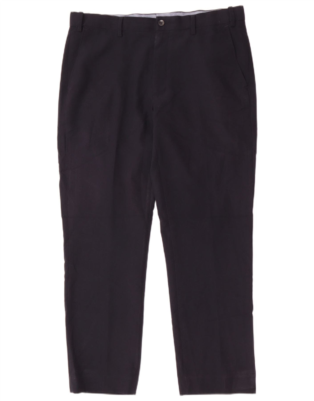 Marks & Spencer Herre Regular Chino Bukser W34 L29 Navy Blue Polyester