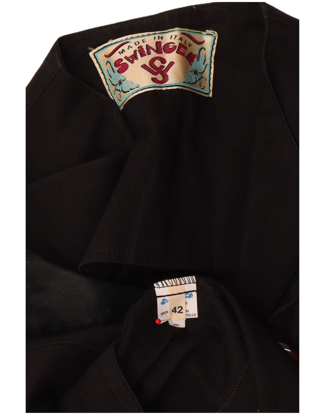 Swinger Womens Crop Bolero Jacket IT 42 Medium Sort Bomuld