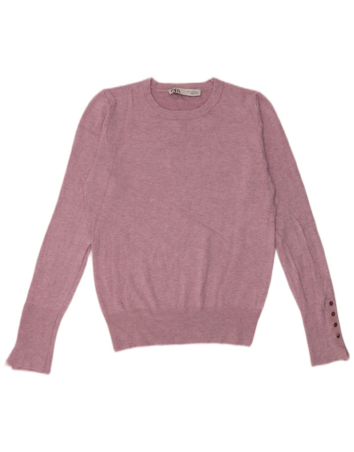 Zara Dame sweater med rund hals DK 8 Small Pink