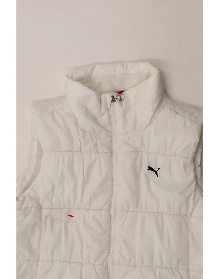 PUMA Womens Padded Gilet UK 16 Large  White Vintage Puma and Second-Hand Puma from Messina Hembry 