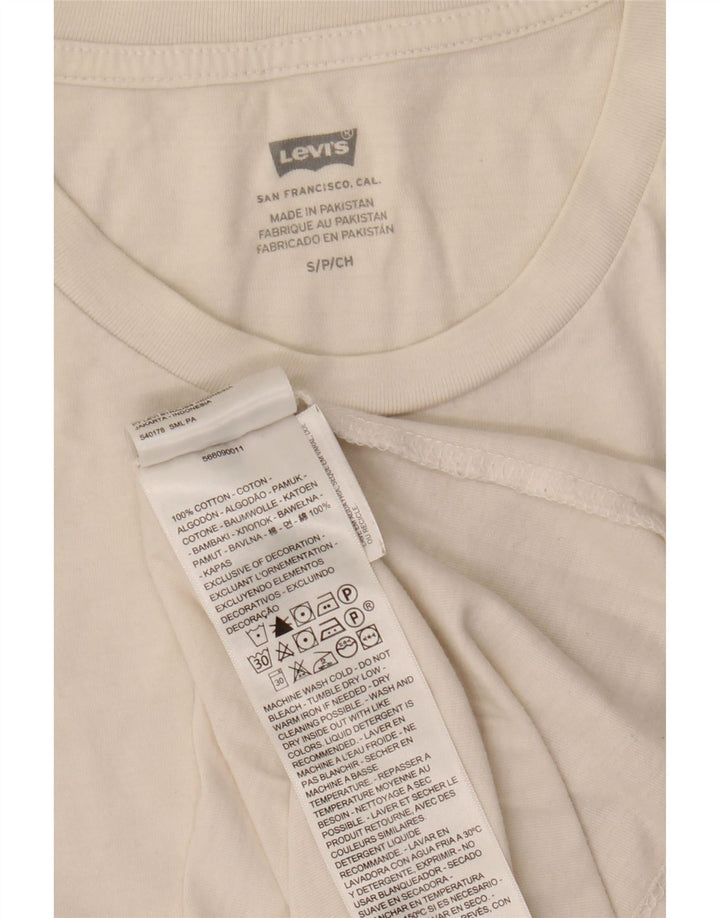 Levi's herre T-shirt top lille hvid bomuld