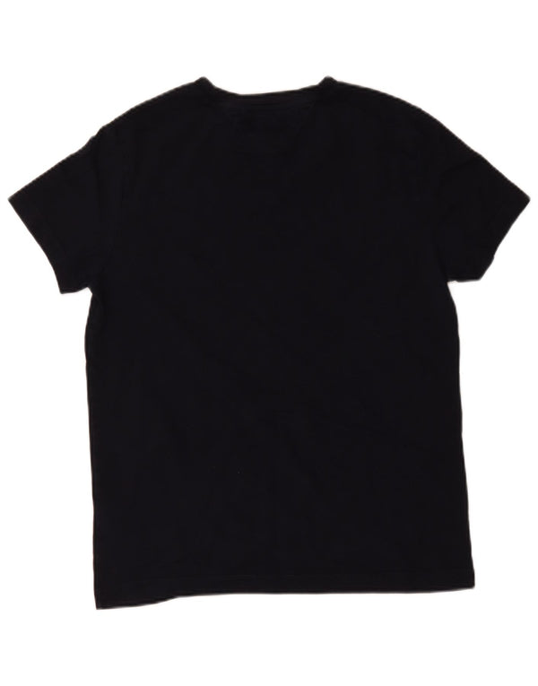 Tommy Hilfiger Mens T-Shirt Top Medium Navy Blue Striped Cotton