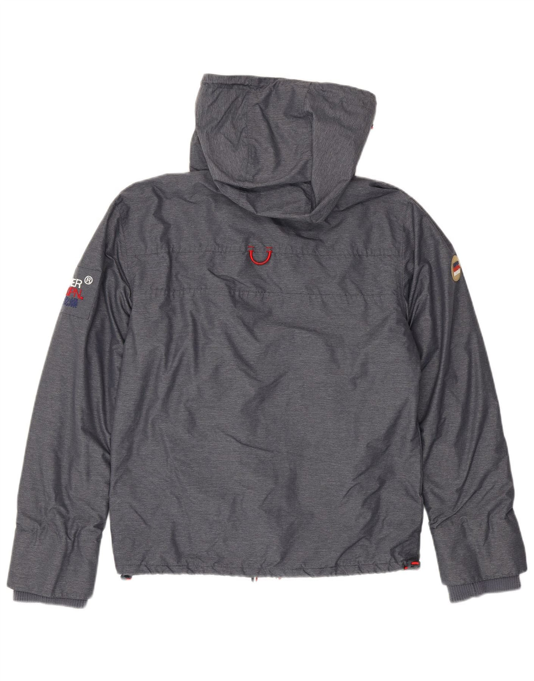 SUPERDRY Windbreaker-jakke med hætte til mænd UK 38 Medium Grey Polyester