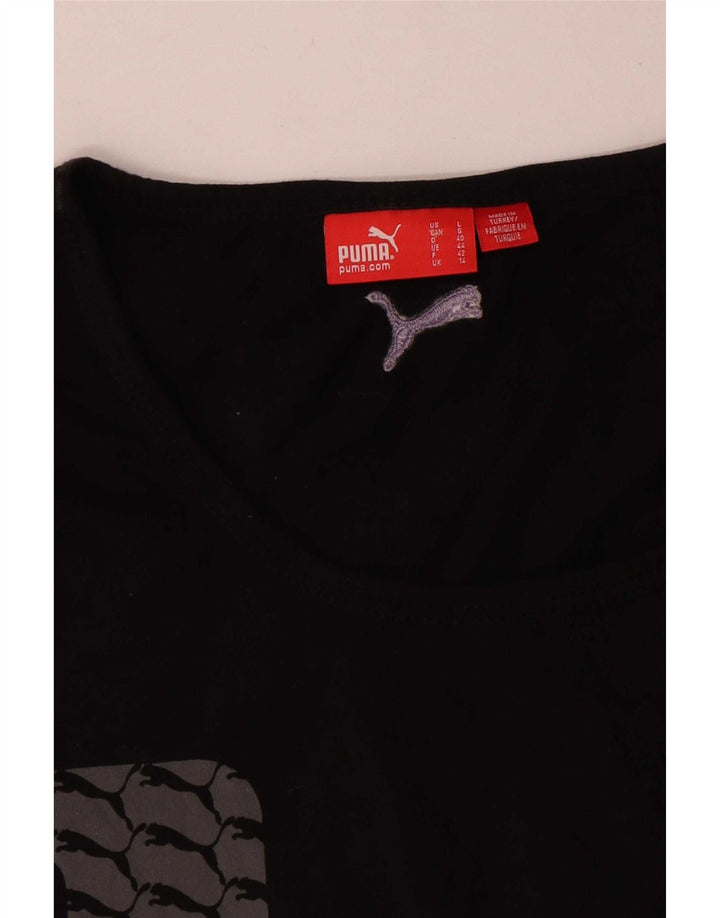 Puma Grafisk T-Shirt Top UK 14 Stor Sort
