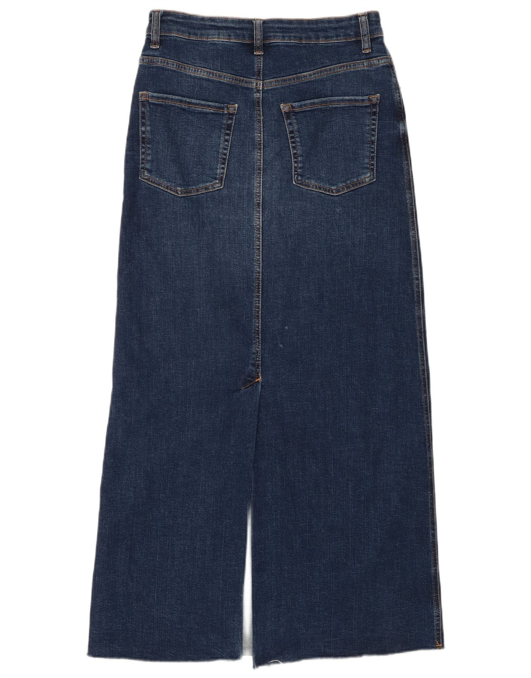 Zara Dame Maxi Denim Nederdel Medium W28 Marineblå Bomuld