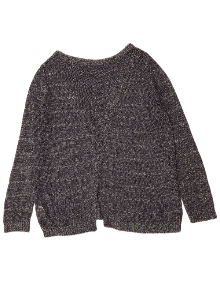 Marks & Spencer Dame Boat Neck Jumper Sweater UK 12 Medium Navy Blue