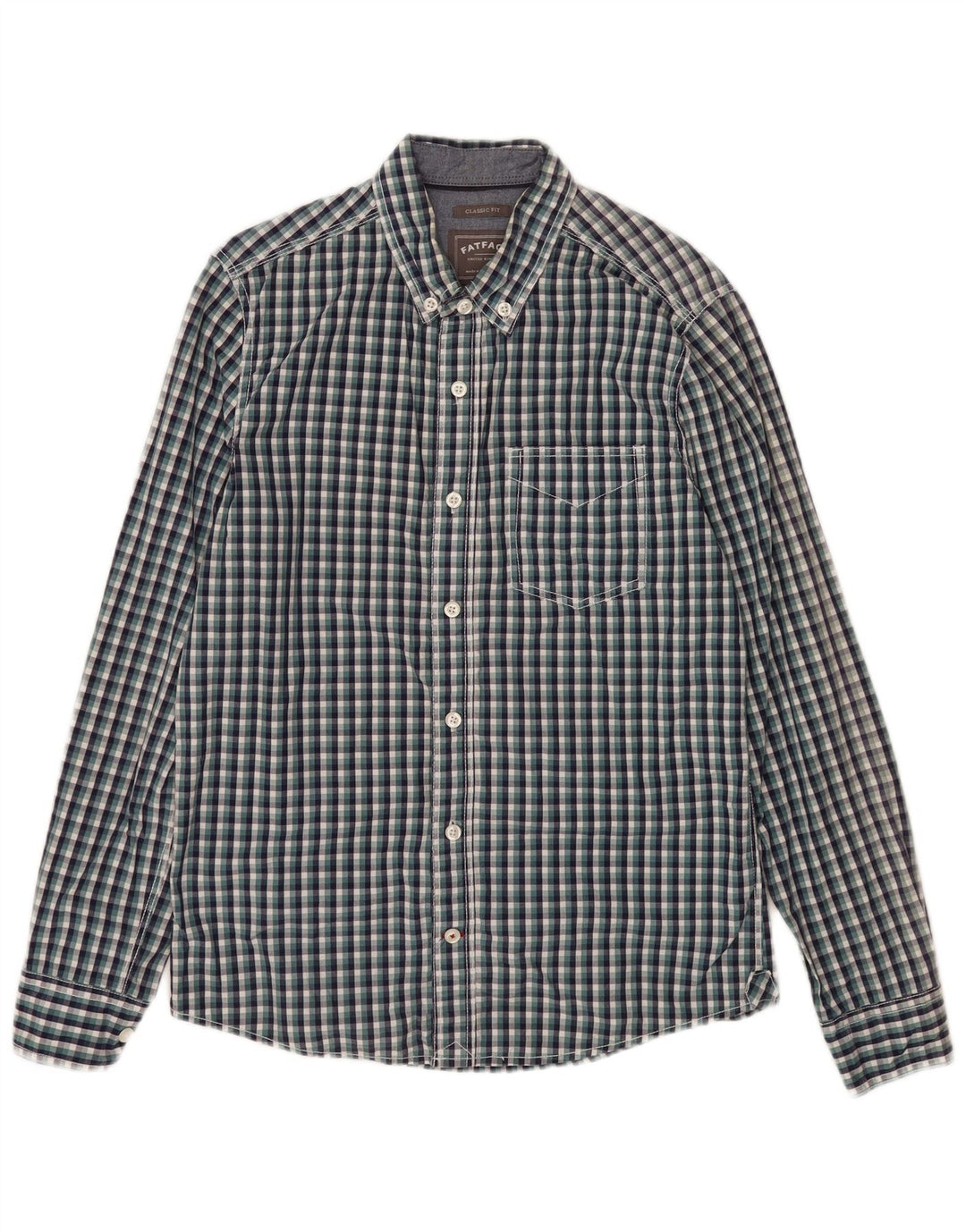 Fat Face Herre Classic Fit skjorte Lille flerfarvet Gingham Bomuld