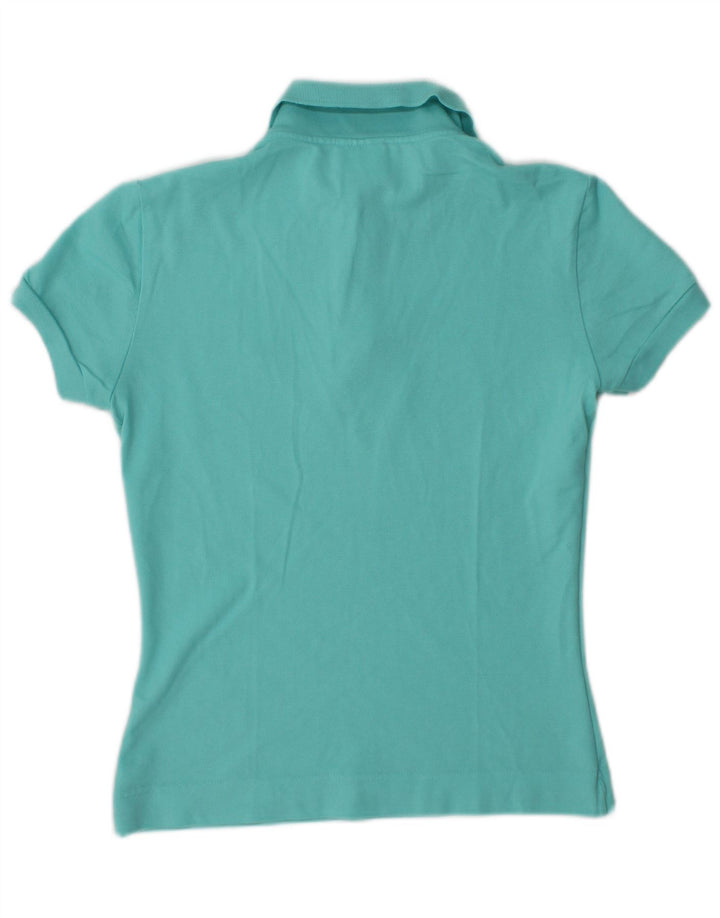 Lacoste dame poloshirt str. 40 Medium turkis bomuld