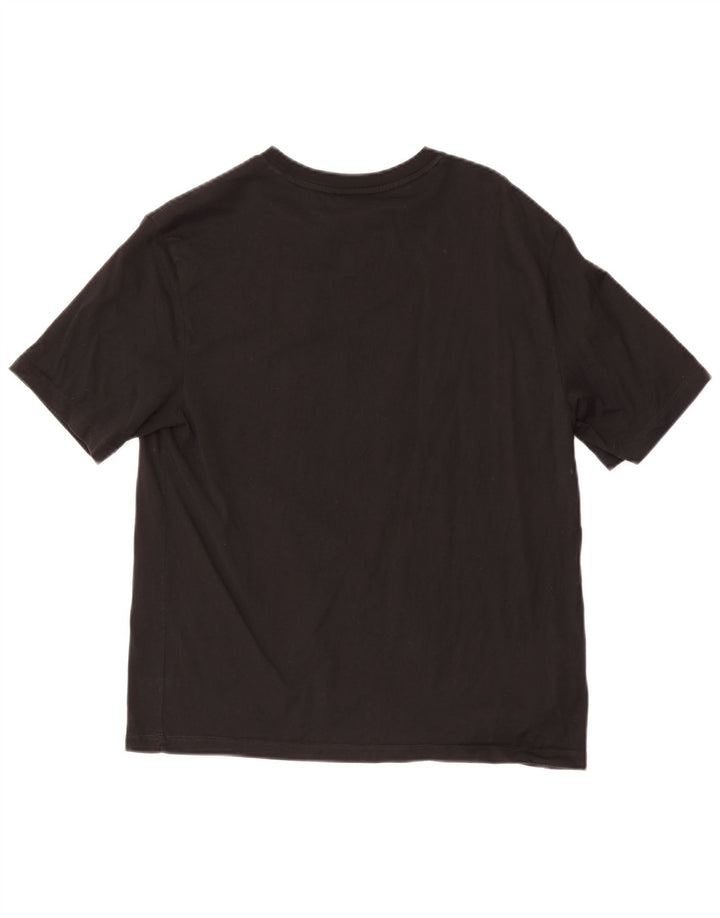 Lacoste Dame T-Shirt Top Størrelse 40 Medium Sort Bomuld