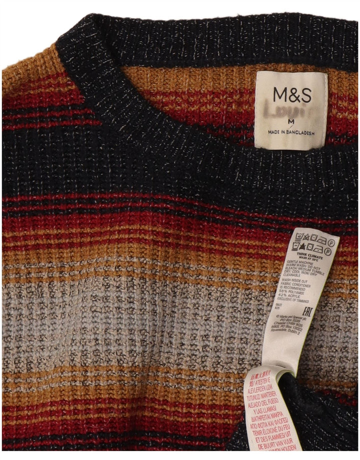 Marks & Spencer Herretrøjetrøje med rund hals, medium flerfarvet stribet