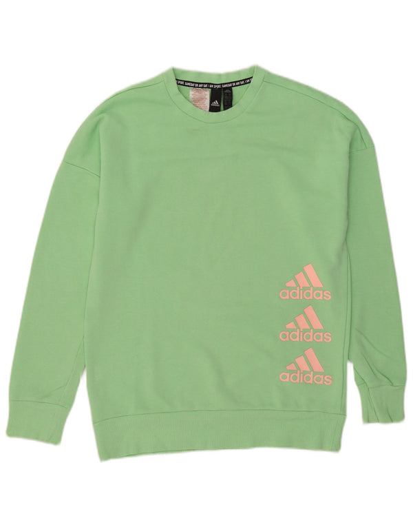 Adidas Girls Graphic Sweatshirt Jumper 14-15 år Grøn Bomuld