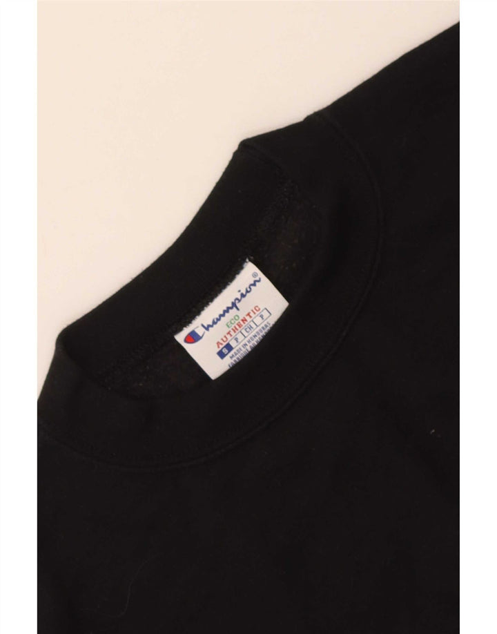 Champion Womens Regular Fit Sweatshirt Jumper UK 10 Small Black Bomuld