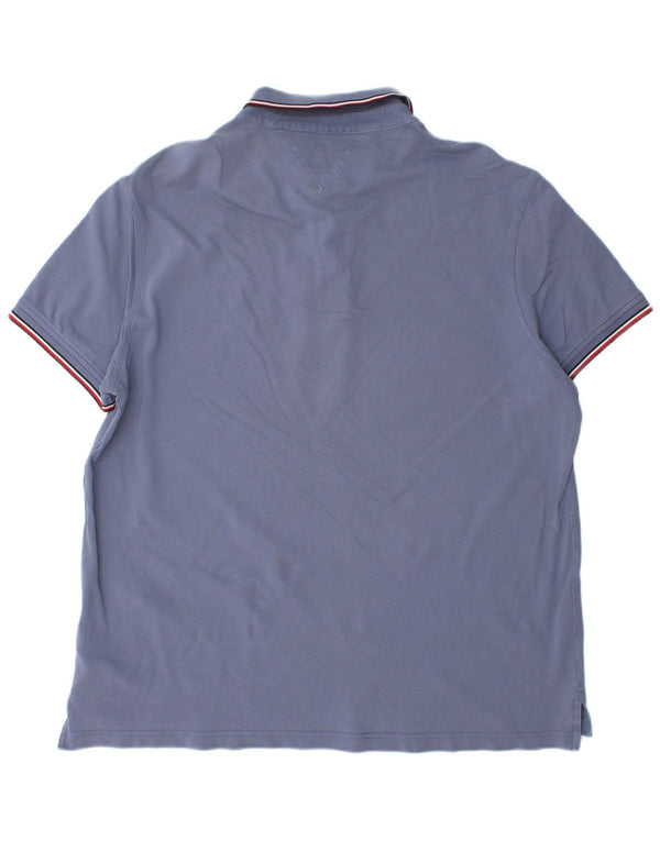 Tommy Hilfiger Herre Slim Fit Polo Shirt 3XL Blå Bomuld