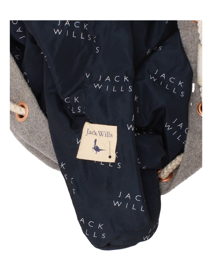 JACK WILLS Womens Graphic Backpack One Size Grey Polyester Vintage Jack Wills and Second-Hand Jack Wills from Messina Hembry 