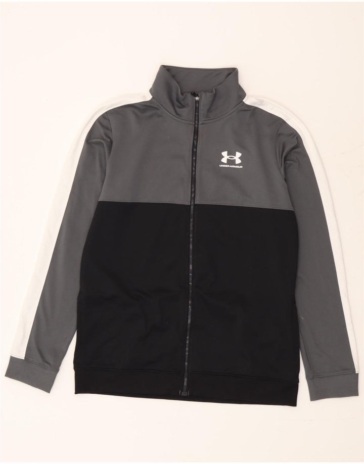 Under Armour Boys Tracksuit Topjakke 13-14 år XL Grå Colourblock