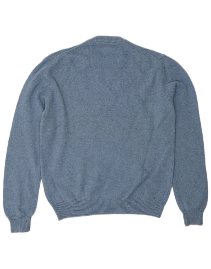 Marlboro Classics Herre Crew Neck Jumper Sweater Medium Blue Wool