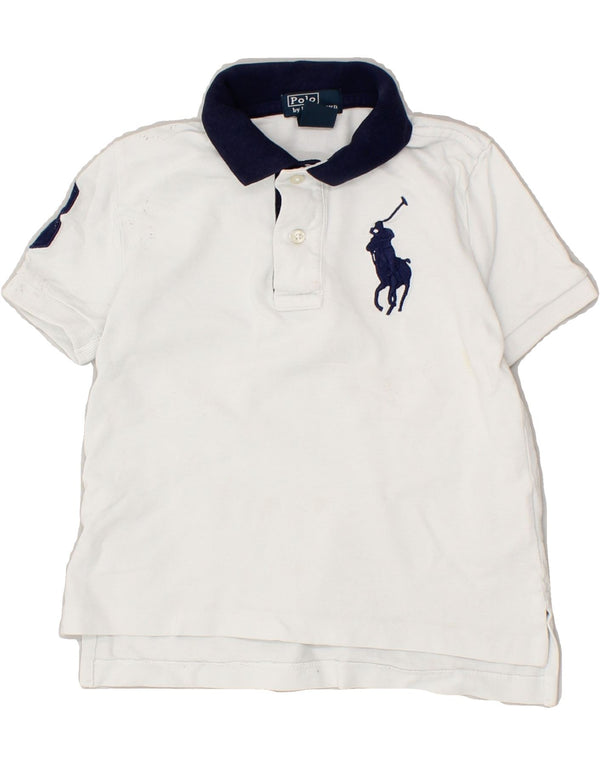 POLO RALPH LAUREN Grafisk poloskjorte til drenge 2-3 år Hvid bomuld