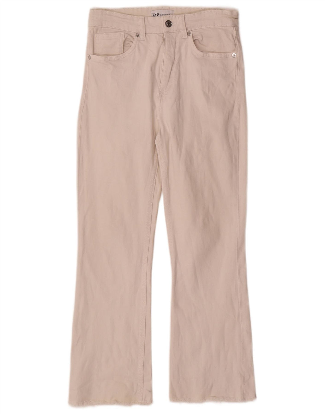 Zara Womens Cropped Jeans EU 38 Small W28 L25 White