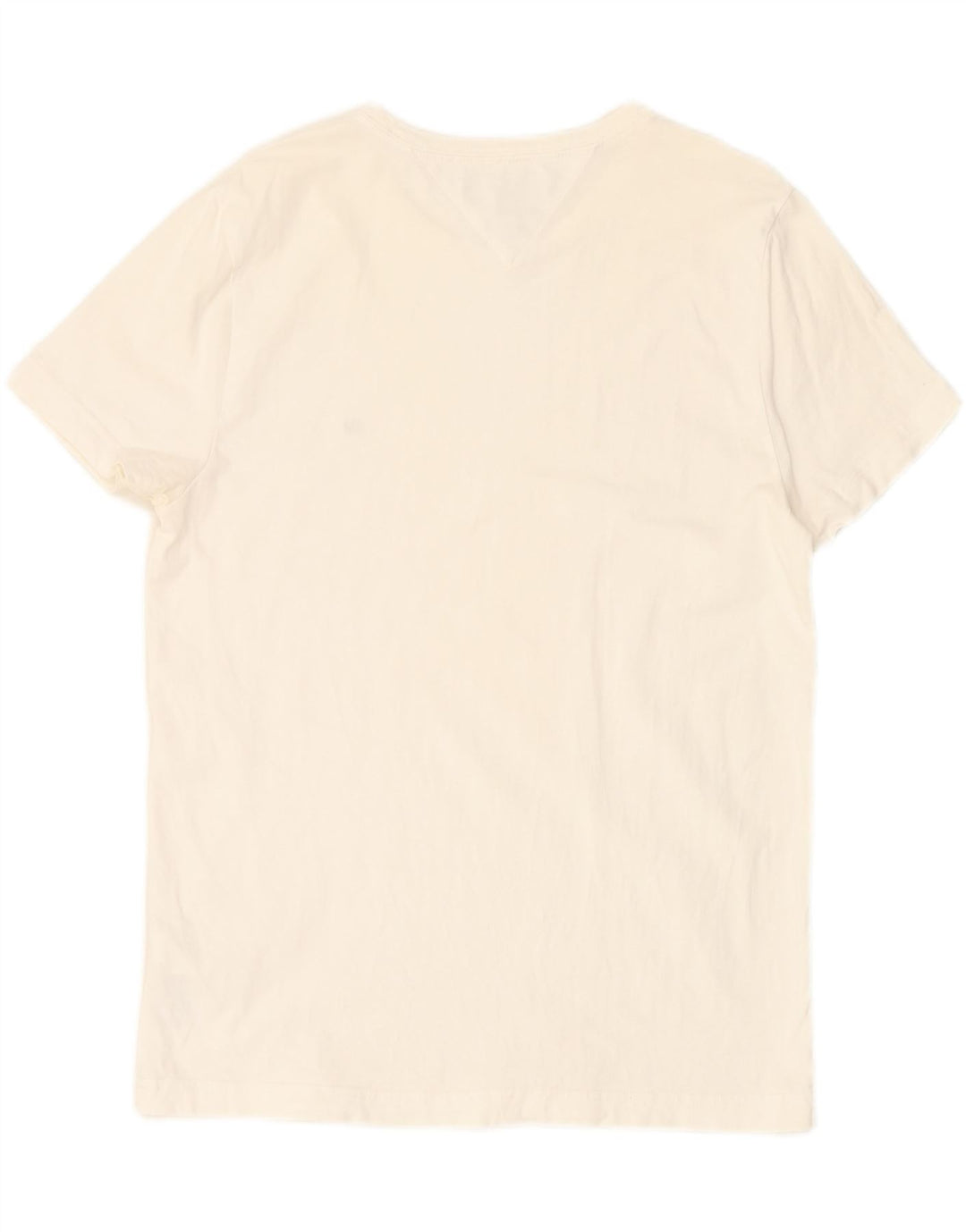 TOMMY HILFIGER Womens T-Shirt Top UK 12 Medium White Cotton Vintage Tommy Hilfiger and Second-Hand Tommy Hilfiger from Messina Hembry 