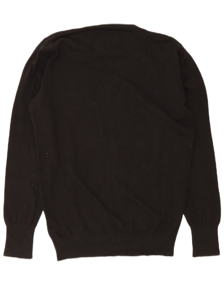 Diesel Herre V-hals sweater Stor sort bomuld