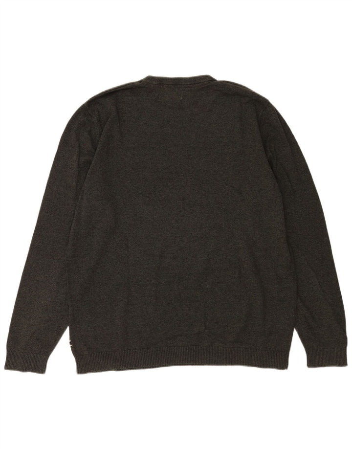 Jack & Jones Herre sweater med rund hals 2XL grå bomuld