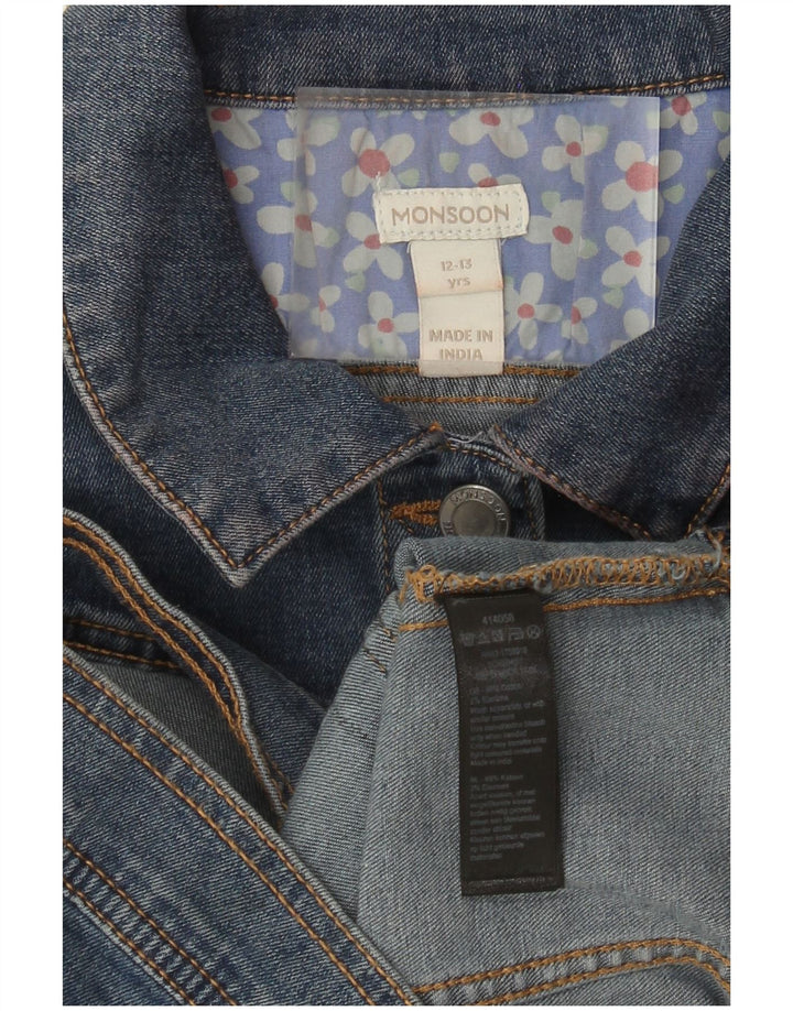 Monsoon Girls denimjakke 12-13 år blå bomuld