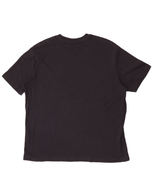 Massimo Dutti Herre T-Shirt Top 2XL Marineblå Bomuld