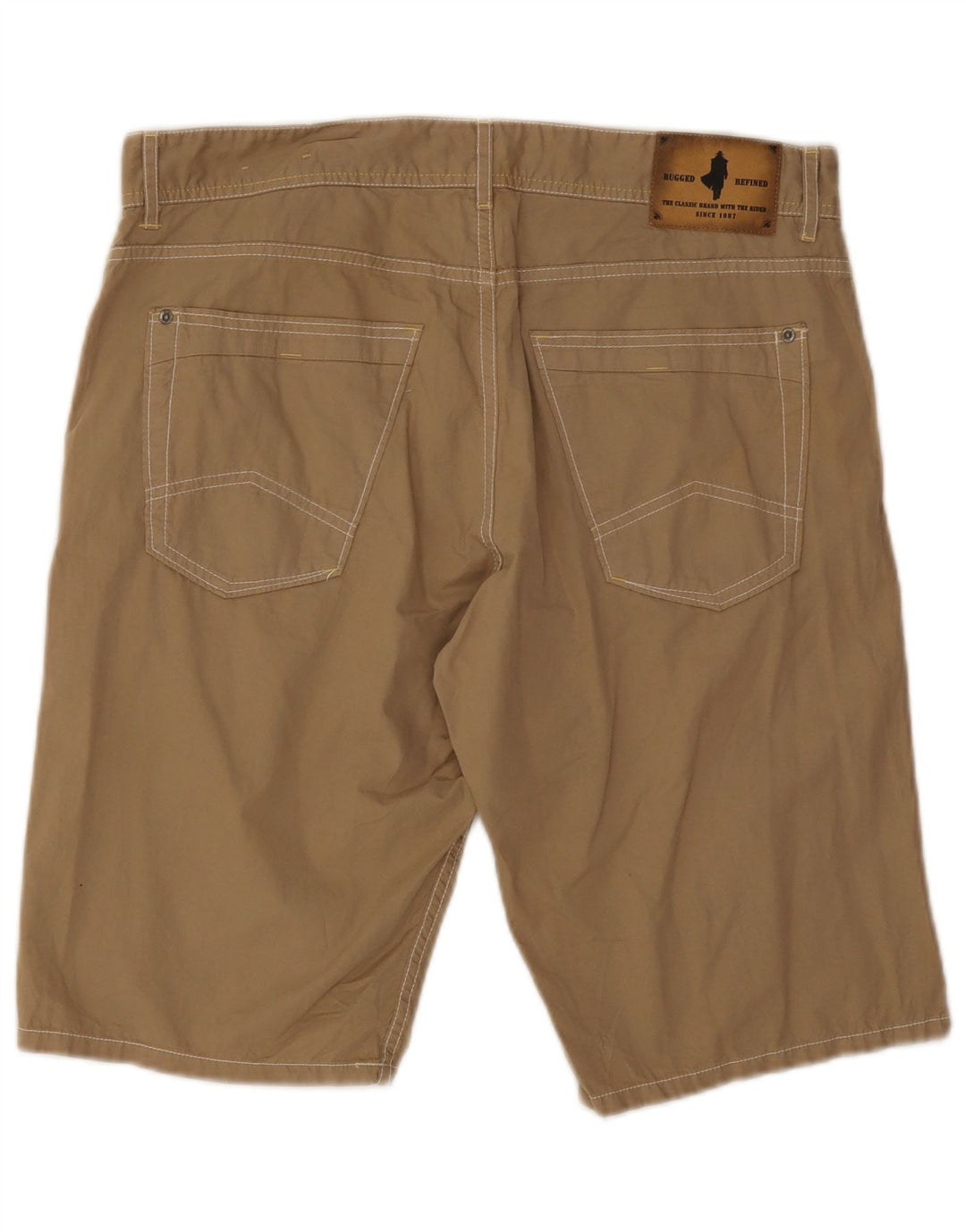 Marlboro Classics Herre Casual Shorts W34 Stor Beige Bomuld
