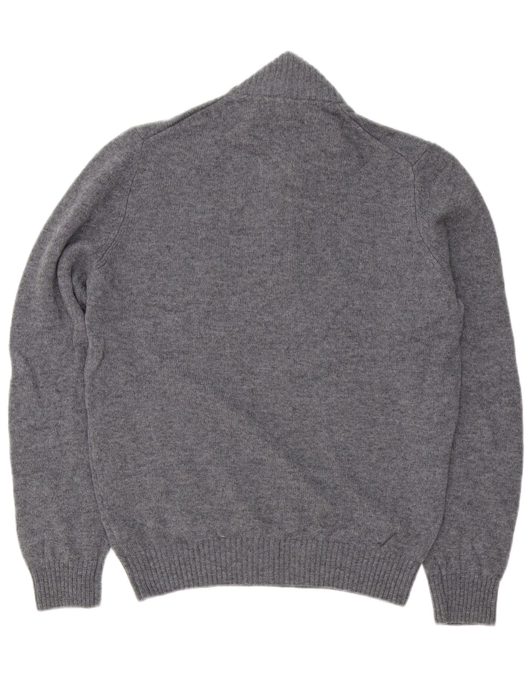 Marks & Spencer Herre sweater med lynlåshals mellemgrå lammeuld