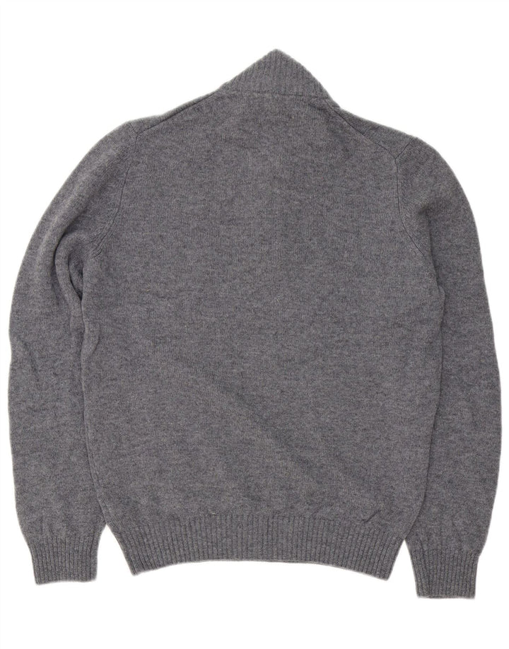 Marks & Spencer Herre sweater med lynlåshals mellemgrå lammeuld
