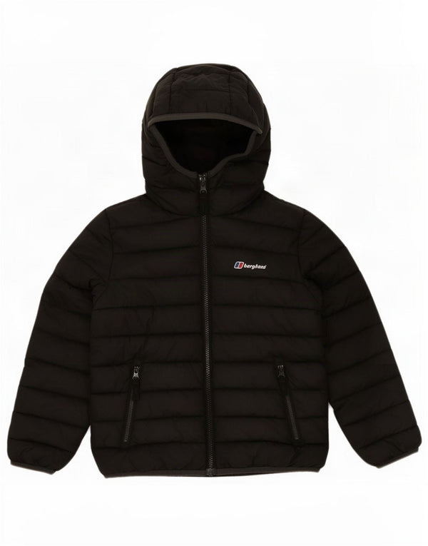Berghaus drenge hættepolstret jakke 6-7 år sort polyester