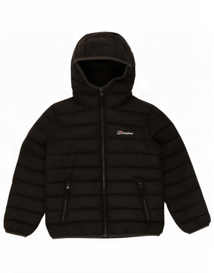 Berghaus drenge hættepolstret jakke 6-7 år sort polyester