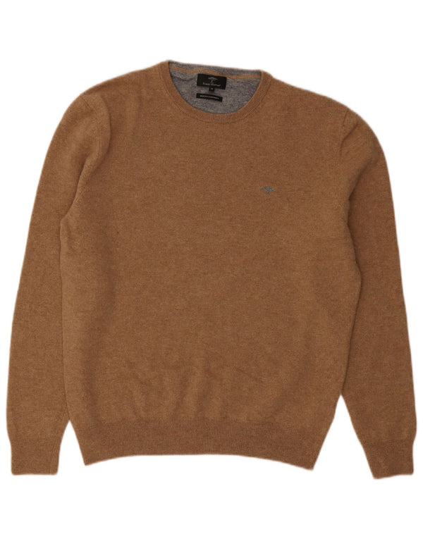 Fynch Hatton Herre Crew Neck Jumper Sweater XL Brun Merinould