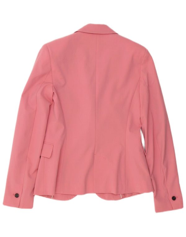 Zara Dame 1 Knap Blazer Jakke EU 34 2XS Pink Polyester