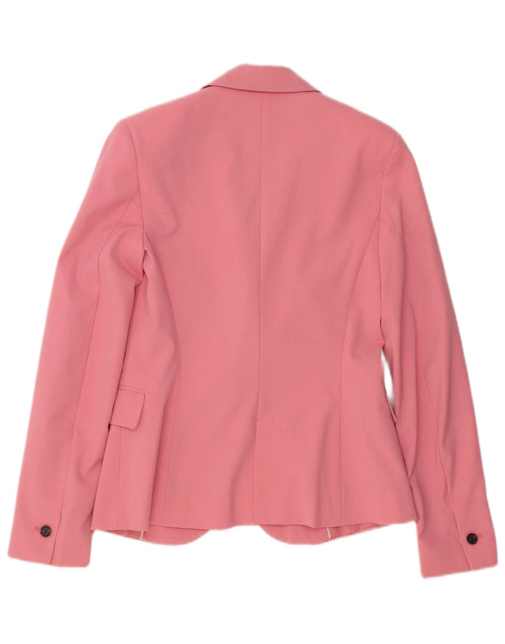 Zara Dame 1 Knap Blazer Jakke EU 34 2XS Pink Polyester