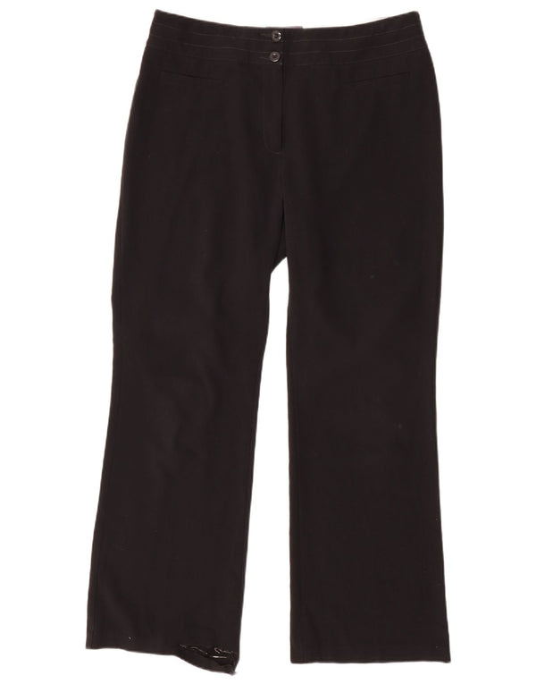 Marks & Spencer Dame Bootcut Casual Bukser UK 14 Large W34 L30 Black