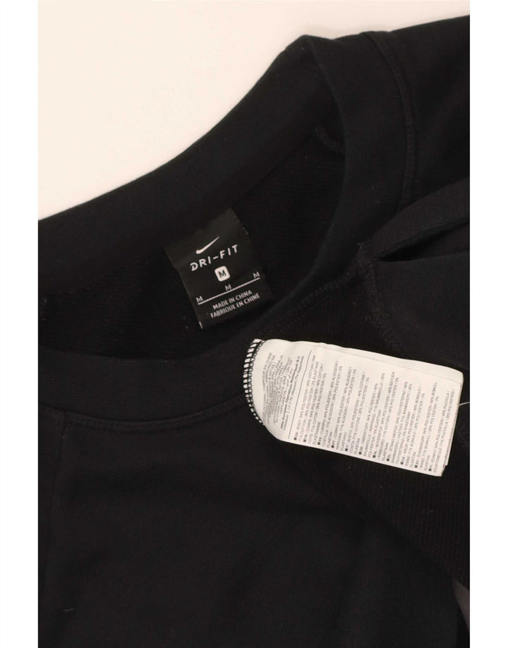 Nike Dame Dri Fit Grafisk Oversized Sweatshirt Jumper UK 14 Medium Sort
