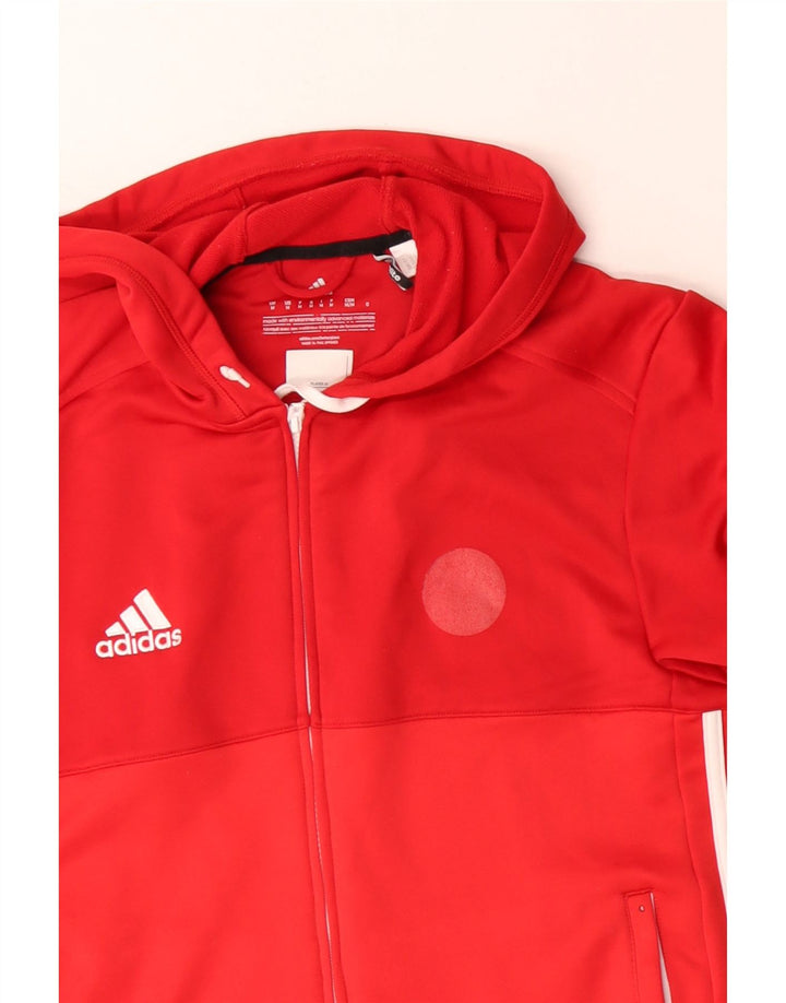 Adidas Herre Climalite hættetrøje med lynlås mellemrød polyester