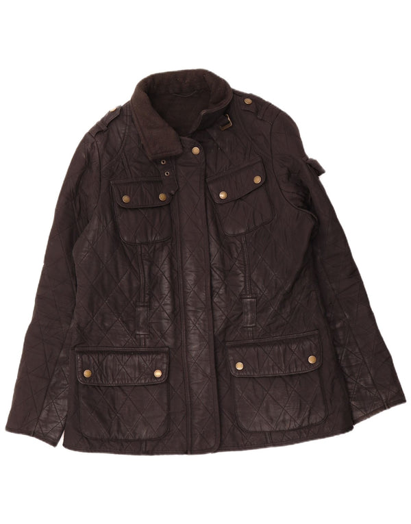 Barbour Quiltet jakke til kvinder UK 14 Stor sort polyester