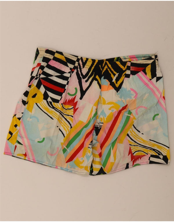 Vintage badeshorts til mænd 2XL flerfarvet geometrisk bomuld