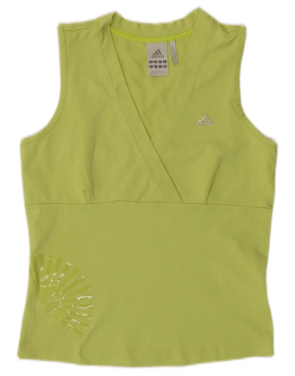 Adidas Dame Clima 365 Grafisk Vest Top UK 14 Medium Grøn Polyester