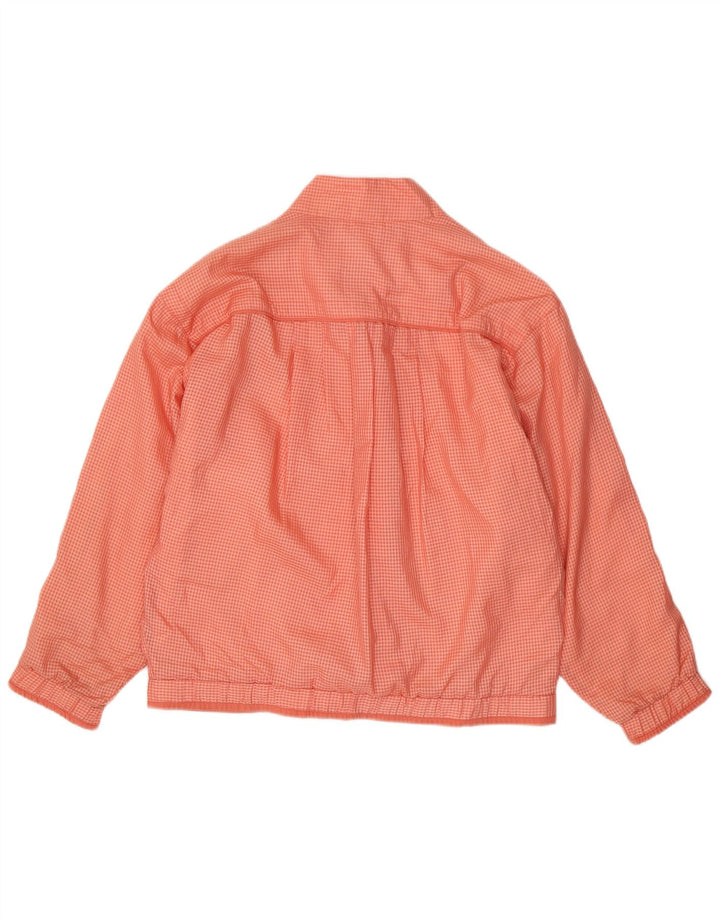 Ellesse Womens Oversized Bomber Jacket US 10 Large Pink Gingham Polyester