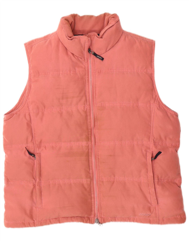 Musto Womens Polstret Gilet UK 16 Large Pink Polyester