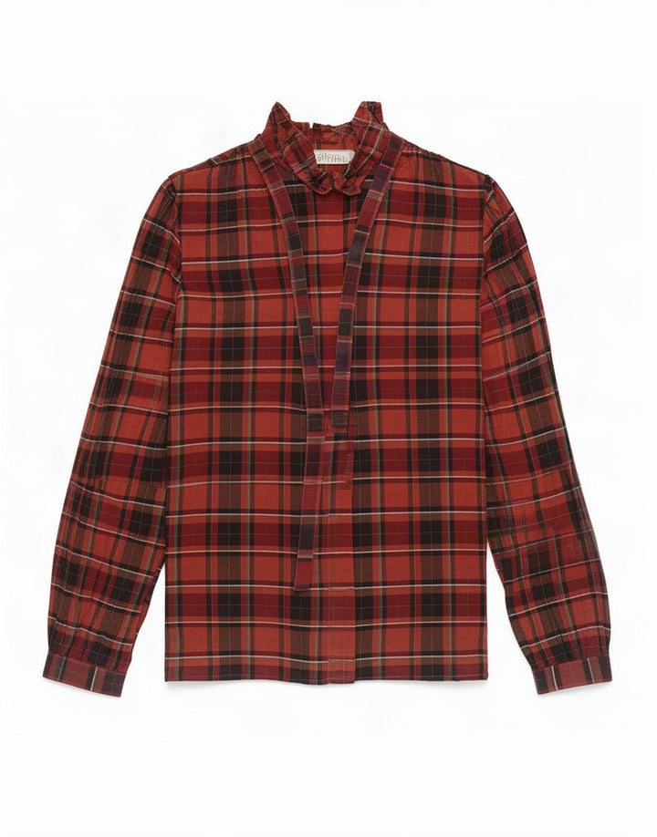 Bagarry Dameskjorte UK 12 Medium Rød Ternet