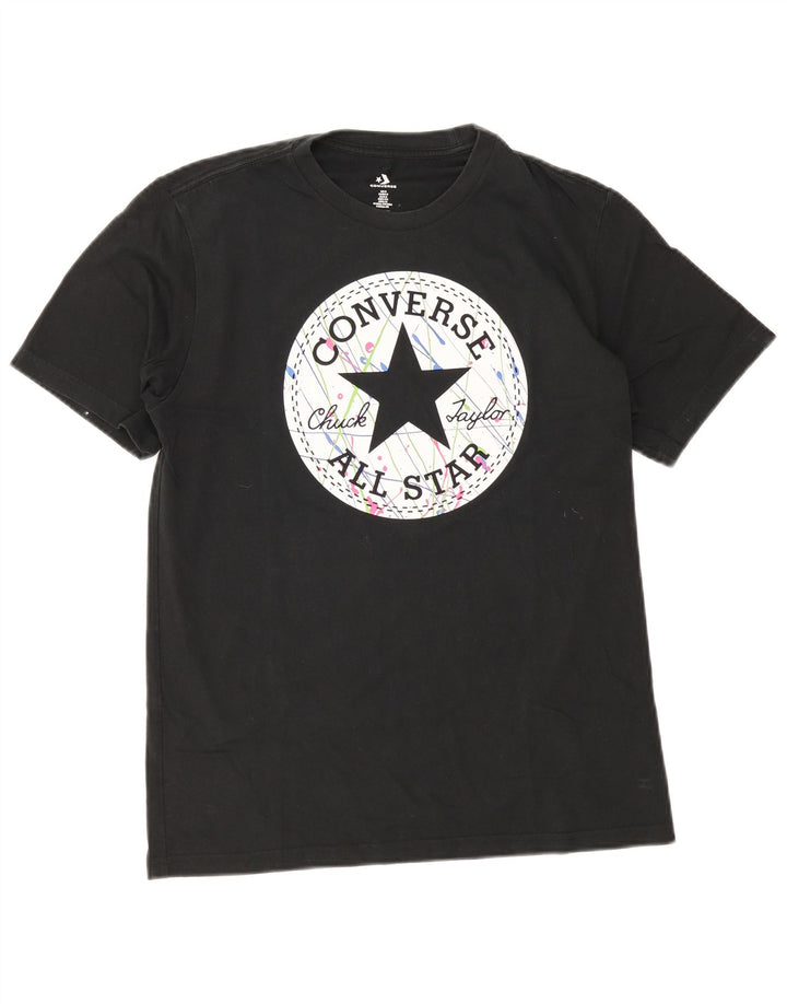 Converse Herre Chuck Taylor Grafisk T-Shirt Top Lille Sort Bomuld