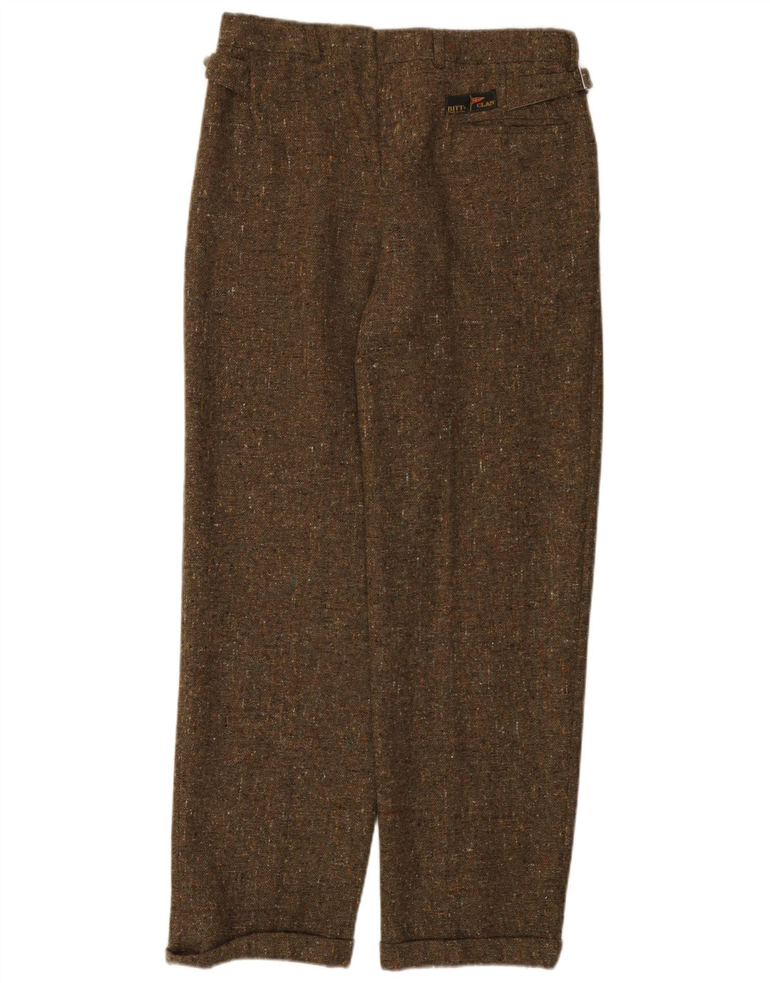 Ritt Herre Pegged Suit Trousers IT 48 Medium W32 L30 Khaki Flecked Wool